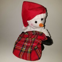 3 Dan Dee Christmas Plush Snowman Santa Claus Gift Bag Lot Stuffed Animal Toy - £15.78 GBP