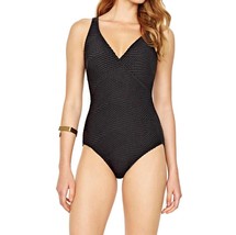 Gottex surplice high back one piece swimsuit in GOT Essence Black - size 6 - £58.02 GBP