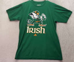 NCAA Notre Dame Fighting Irish adidas Football T Shirt Men L Green Graphic Print - £14.50 GBP