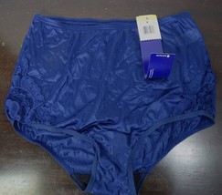 Sz 6 Vintage NOS Vanity Fair Lace Silky Nylon Blue Granny Panty Brief 13-001 - £25.24 GBP