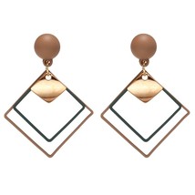 Korean Long Statement Geometric Triangle Tassel Dangle Drop Earrings For Women E - £8.76 GBP