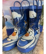 DISNEY FROZEN OLAF RAIN BOOTS BNIB ELSA ANNA UNISEX BOY GIRL SNOWMAN Size 11 - $34.65
