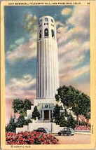 San Francisco California(CA) Coit Memorial Telegraph Hill 1944 Vintage Postcard - £7.51 GBP