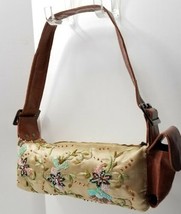 Vintage Embroidered Sequins Cylinder Purse Handbag  - £31.81 GBP
