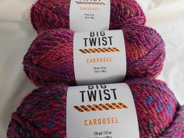 Big Twist Carousel Pomegranite lot of 3 Dye lot 490784 - £14.95 GBP