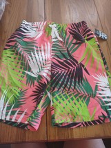 City Streets Boys Size Medium 10/12 Bathing Suit Shorts Palm Leaves - £15.46 GBP