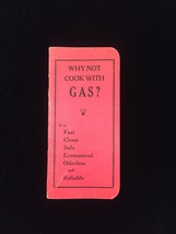 Vintage 1929/30 "Why not cook with GAS?" pocket notebook