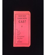Vintage 1929/30 &quot;Why not cook with GAS?&quot; pocket notebook - $7.00