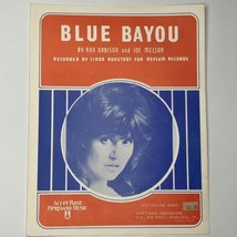 Blue Bayou Vintage Sheet Music Linda Ronstadt Roy Orbison Acuff-Rose 1977 - £9.21 GBP
