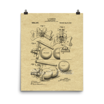 Billiard Bridge 1910 Vintage Pool Patent Art Print Poster, 8x10 or 16x20 - $17.95+