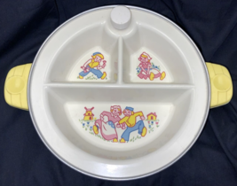 Vintage 1960s Excello Divided Warming Baby Dish Dutch Children With Plug - £10.05 GBP