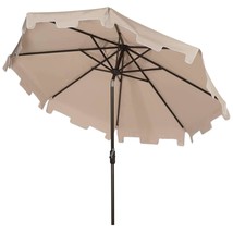 Safavieh Outdoor Collection Zimmerman Crank Market Umbrella with Flap - £115.91 GBP