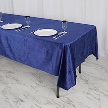 Royal Blue 60&quot;&quot;X102&quot;&quot; Premium Velvet Rectangular Tablecloth Wedding Party Linens - £29.92 GBP