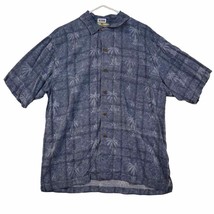 Tommy Bahama Shirt Mens M Palm Tree Floral Hawaiian Silk Beach Button Up - £20.55 GBP