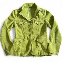 Vintage Sisley Women’s Corduroy Blazer Jacket Sz 38 / XS S US Green 4 Bu... - $19.75