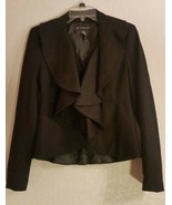 Women&#39;s Size S SMALL Inc International Concepts Black Ruffle Lined Zippe... - €16,16 EUR
