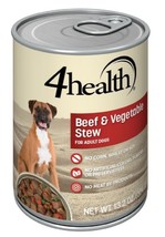 4health w/ Wholesome Grains Beef &amp; Vegetable Stew Wet Dog Food -1 Can 13... - $200.85 MXN