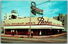 Parham&#39;s Restaurant Miami Beach Florida FL UNP Unused Chrome Postcard J6 - £2.24 GBP