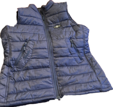 Womens Sz XL Navy Blue Heated Vest w 16000mAh Battery Pack Charger Washable NEW - £43.84 GBP