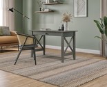 Afi 48&quot; Solid Wood Writing Desk With Durable X Design, Laptop, And Grey ... - $245.95