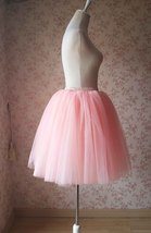 Blush Pink Tulle Skirt Knee Length Ballerina Tulle Skirt Plus Size image 4