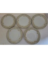5 Vtg Limoges Elite Works White Yellow Flowers 6 1/4&quot; Bread &amp; Butter Plates - $25.77 CAD
