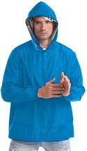 Blue Detachable Face Shield Cover Protective Jacket Hat Hoodie Size Medium - £16.29 GBP