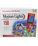 Set Of 3 16-Motion Settings W/ Memory Multicolor Motion Lights 150-Count... - $15.83