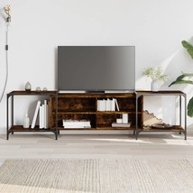 TV Cabinet Smoked Oak 203x37x50 cm Engineered Wood - £56.57 GBP