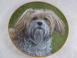 Lhasa Apsos Collector Plate Adorable Patricia Bourque Danbury Mint Vintage - £14.90 GBP