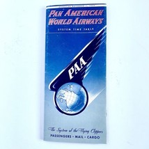 1950s PanAm American World Airways Airlines System Timetable International PAA - £39.92 GBP