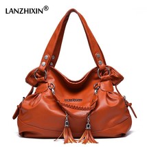 LANZHIXIN Casual Large Women Tote Bags Handbags Designer Weaving Tassel Top Hand - £44.88 GBP