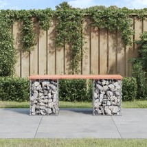 Garden Bench Gabion Design 103x31x42 cm Solid Wood Douglas - £51.03 GBP