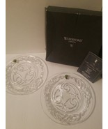 Waterford Crystal AIDAN&#39;S KNOT 2004 Luncheon Accent Plates 8&#39;&#39; Set of 2 ... - £72.23 GBP