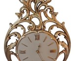 Vintage SYROCO Working Teardrop Wall Clock 24&quot; x 14&quot; Gold Ornate New Mov... - $89.05