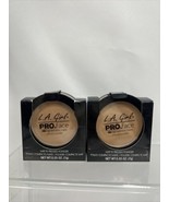 (2) L.A. Girl Pro Face HD Matte Pressed Powder Medium Beige 0.25 oz Make... - $12.76 CAD