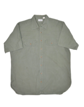 J Peterman Shirt Mens XL Military Style Fatigue Sateen Cotton Olive Made in USA - £30.30 GBP