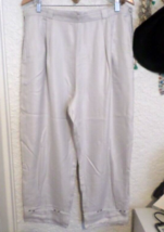 Z Spoke Zac Posen 100% Silk Pleated Trousers Pants Beaded Size 14 NWT - £79.13 GBP