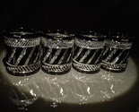 Faberge Marie Louise Black Crystal Old Fashion Glasses Set of 4 NIB - $1,195.00