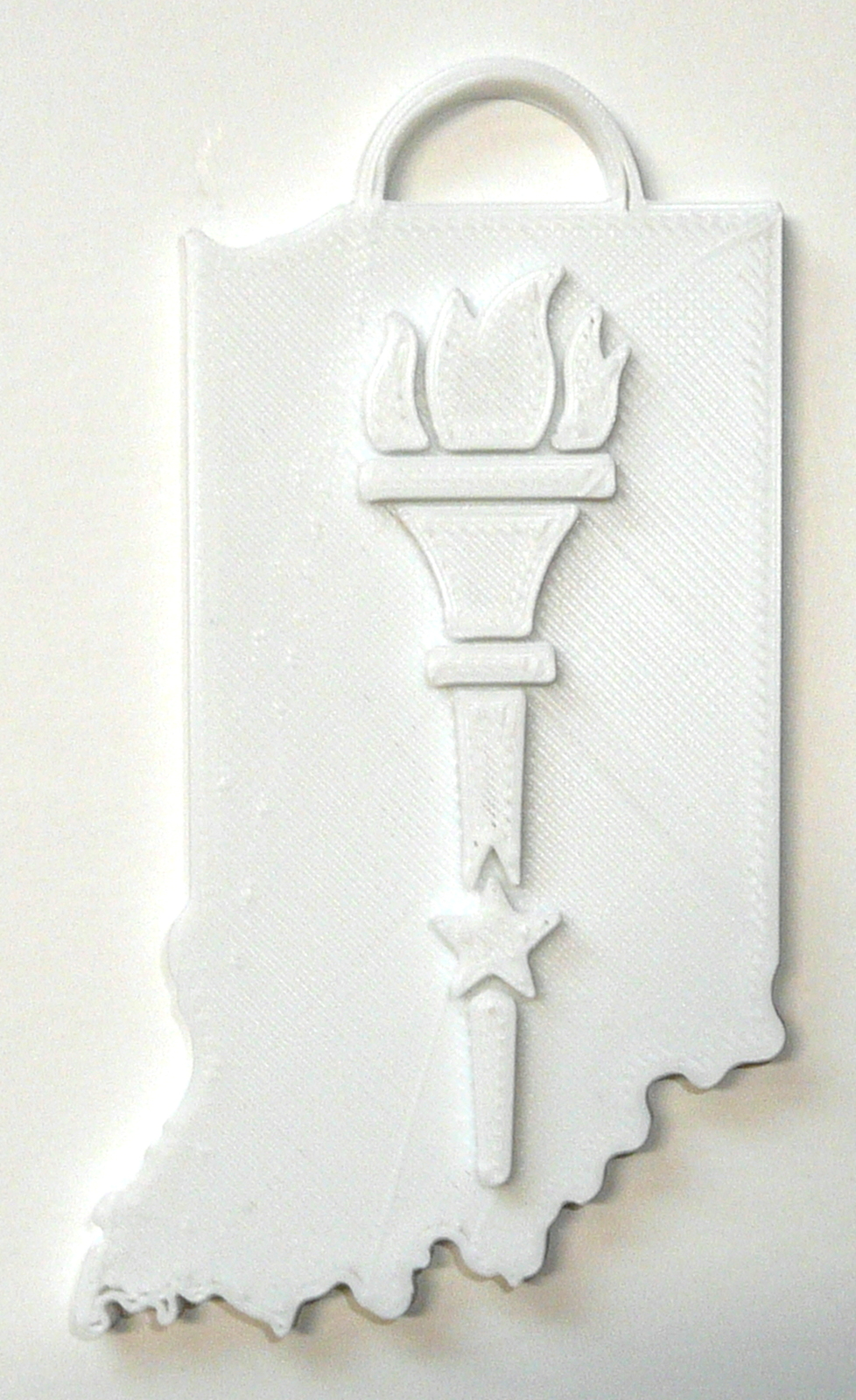 Indiana State Outline with Torch Detail Ornament Christmas Decor USA ...