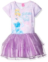 Disney Little Girls&#39; Cinderella Tutu Dress, Lilac Racing, S6/6X - $10.16