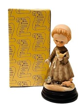 Little Bible Friends Figurine 1980 Enesco vtg NIB box Lucas signed St Francis - £31.10 GBP