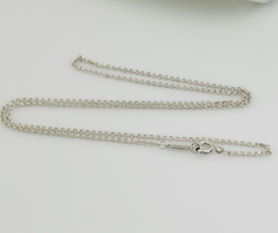 16&quot; Tiffany &amp; Co 1.5mm Large Link Chain Necklace in 925 Silver - £110.12 GBP