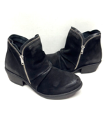 MIZ MOOZ SUEDE  LEATHER  BOOTIE SIDE ZIP AROUND  BLACK  37EU / 7US NEW #... - $59.95