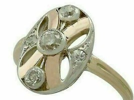 Anello di fidanzamento antico Art Déco con diamanti a taglio rotondo FN 1CT... - £88.23 GBP