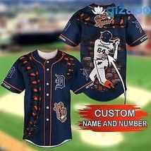 Detroit Tigers MLB Personalized Name Number Baseball Jersey Shirt - £12.57 GBP+