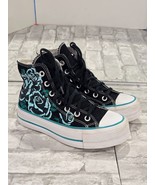Converse Chuck Taylor All Star Women 5.5 Shoes Lift Platform Blue Roses ... - $818.50 MXN