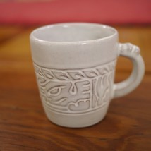 Vintage Mid Century Frankoma Terra Cotta White Glazed Aztec Mayan Coffee... - $49.99