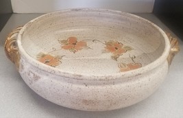 Vintage Hand-Crafted Studio Art Pottery 9&quot; Serving Bowl with Handles - $32.73