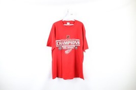 Vintage Y2K Mens Large 2003 Central Champions Detroit Red Wings Hockey T-Shirt - £27.22 GBP